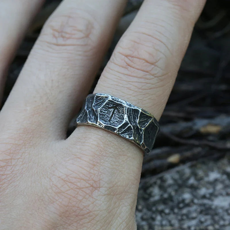 Runic Viking Style Men's Ring 1