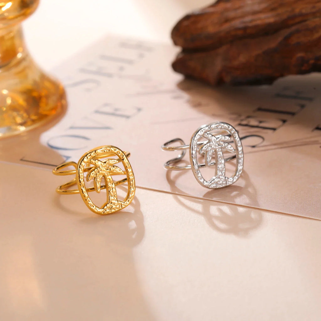 Palm Tree Motif Ring
