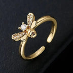 Bague abeille ajustable