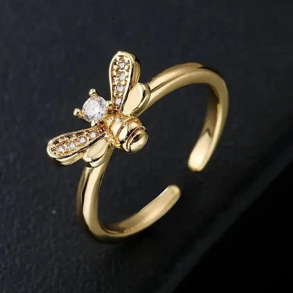 Bague abeille ajustable