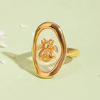 Bague large abeille pour femme