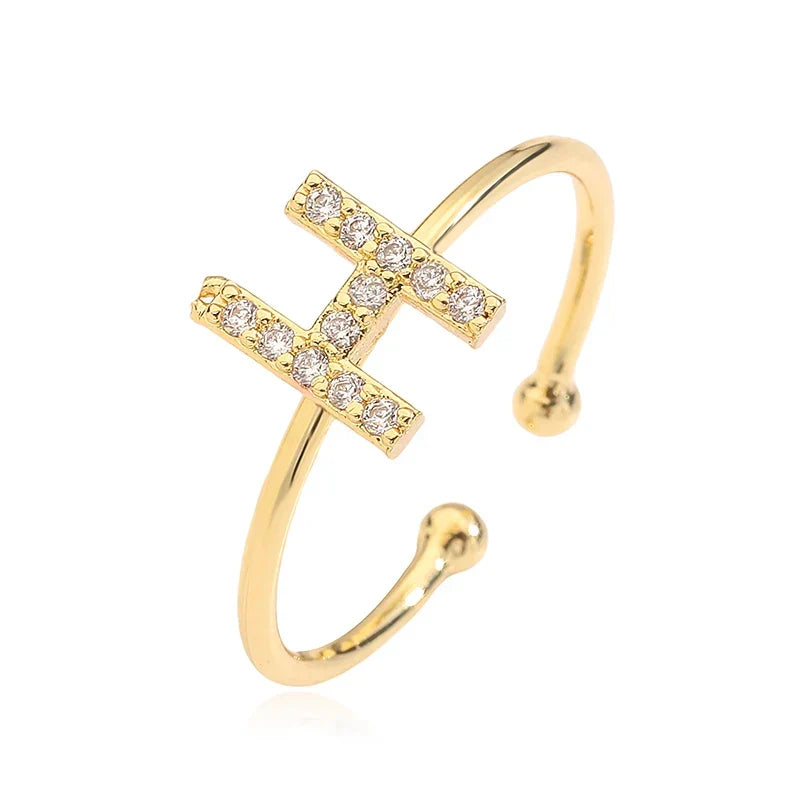 Adjustable initial letter ring