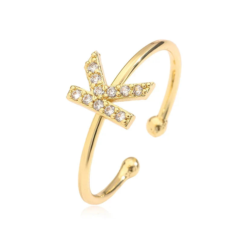 Adjustable initial letter ring