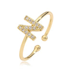 Adjustable initial letter ring