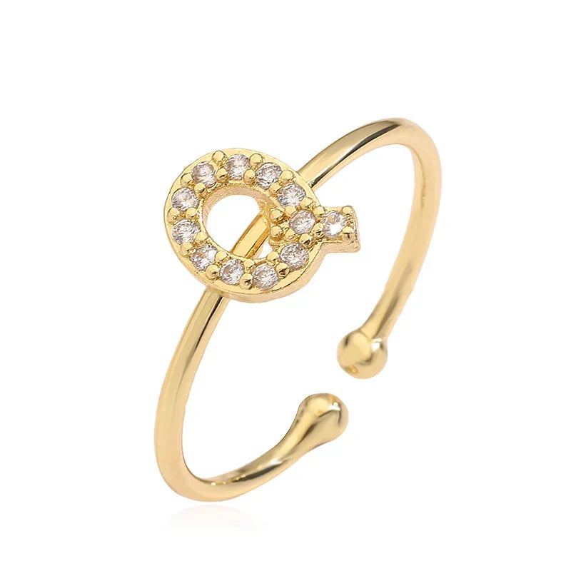 Adjustable initial letter ring