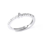 Anillo ajustable con inicial para mujer - letra 