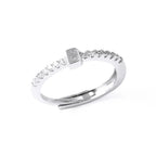 Anillo ajustable con inicial para mujer - letra 