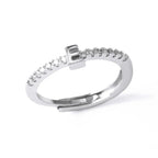 Anillo ajustable con inicial para mujer - letra 