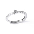Anillo ajustable con inicial para mujer - letra 