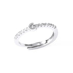 Anillo ajustable con inicial para mujer - letra 
