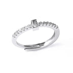 Anillo ajustable con inicial para mujer - letra 