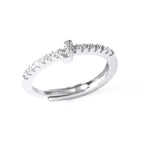 Anillo ajustable con inicial para mujer - letra 