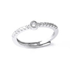 Anillo ajustable con inicial para mujer - letra 