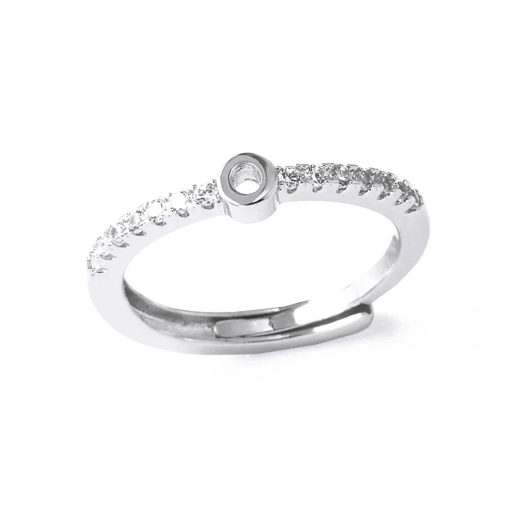 Anillo ajustable con inicial para mujer - letra 