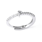 Anillo ajustable con inicial para mujer - letra 