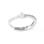 Anillo ajustable con inicial para mujer - letra 