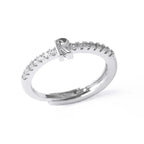 Anillo ajustable con inicial para mujer - letra 