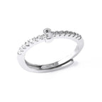 Anillo ajustable con inicial para mujer - letra 