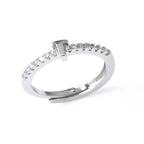 Anillo ajustable con inicial para mujer - letra 