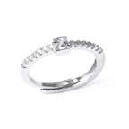 Anillo ajustable con inicial para mujer - letra 