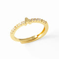 Bague ajustable pour femme avec initiale - lettre