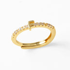 Anillo ajustable con inicial para mujer - letra 