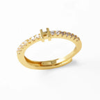 Anillo ajustable con inicial para mujer - letra 