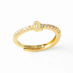 Anillo ajustable con inicial para mujer - letra 