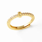 Anillo ajustable con inicial para mujer - letra 
