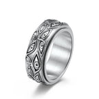 Silver Spinning Eye Stress-Relief Ring Band