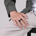 Black Spinning Eye Stress-Relief Ring Band