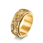 Gold Spinning Eye Stress-Relief Ring Band