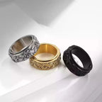 Gold Spinning Eye Stress-Relief Ring Band
