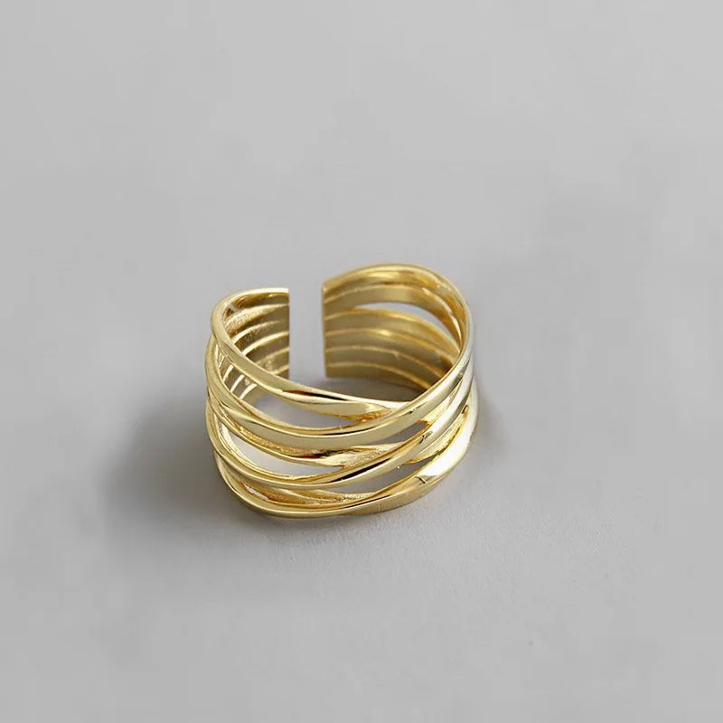 Bague Anneau de Femme Style Ethnique or