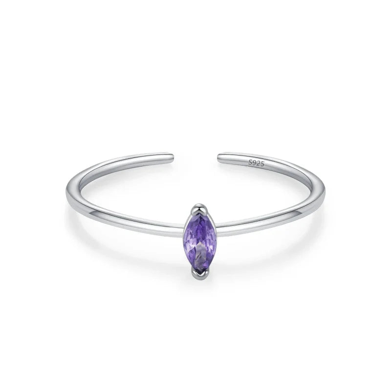 Anillo de Zirconia de Color Piedra de Nacimiento