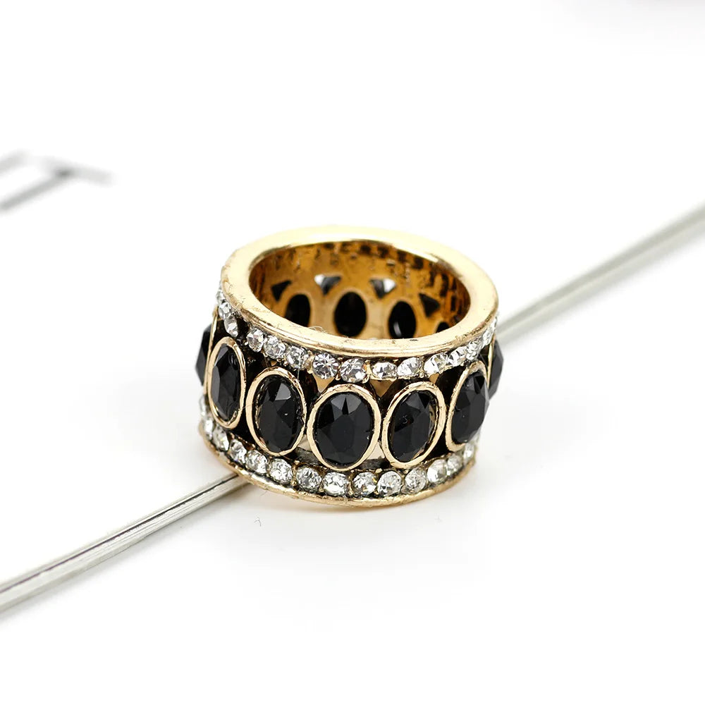 Bague Anneau Ethnique de Style Oriental noir