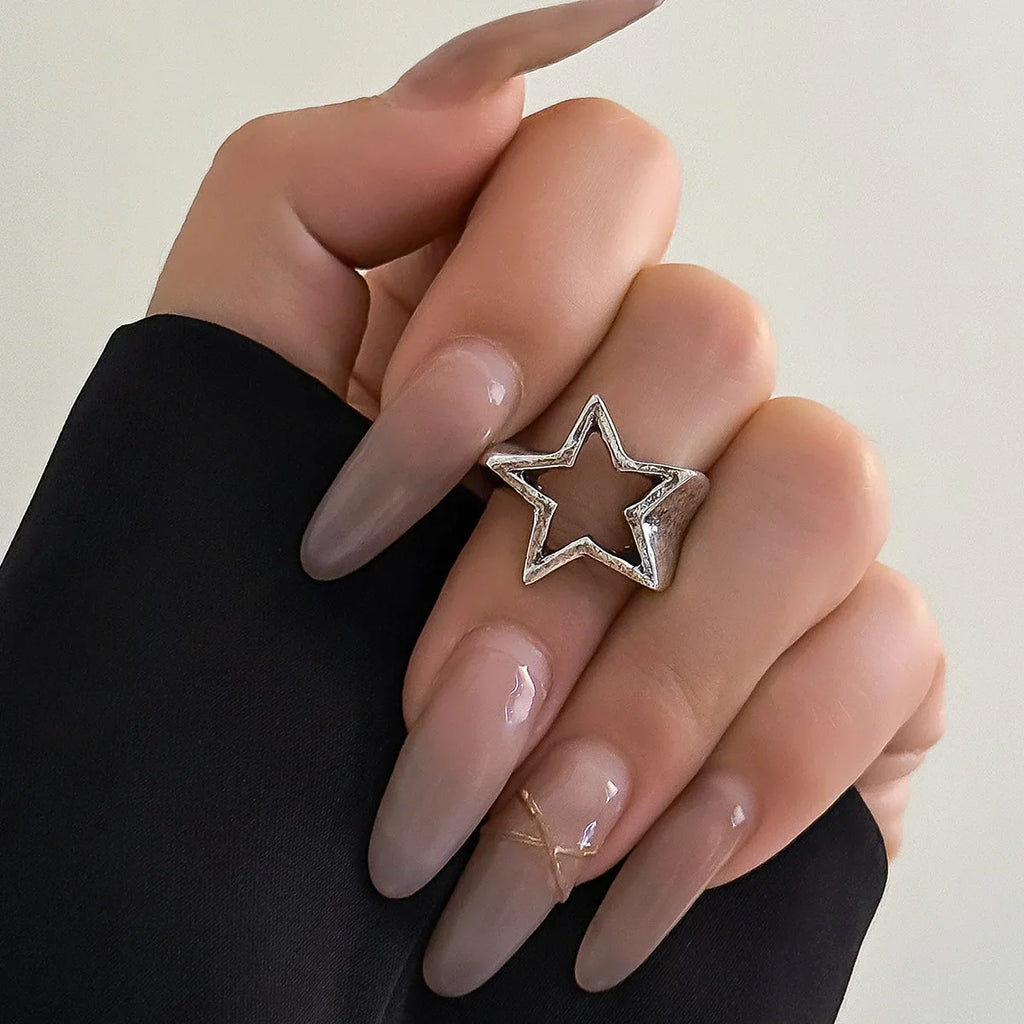 Bague Anneau Etoile pour Femme argent