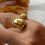 Double Water Drop Band Ring