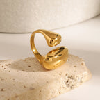Double Water Drop Band Ring