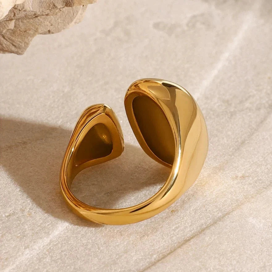 Double Water Drop Band Ring