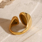 Double Water Drop Band Ring
