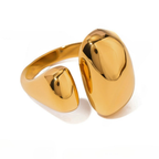 Double Water Drop Band Ring