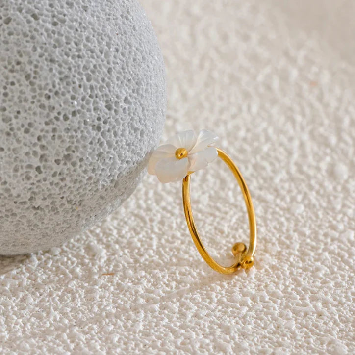 Daisy Flower Band Ring