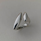 Silver Water Drop Ring Band
