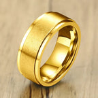 Men's Gold Spinning Anti-Stress Ring Band