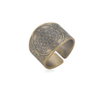 Men's Metatron's Cube Ring Gold