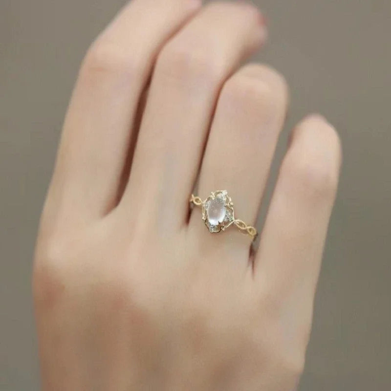 Bague Anneau pour Femme Pierre de Lune