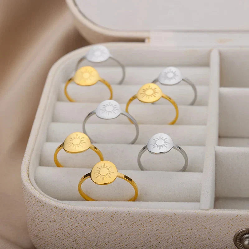 Women's Sun Ring Silver