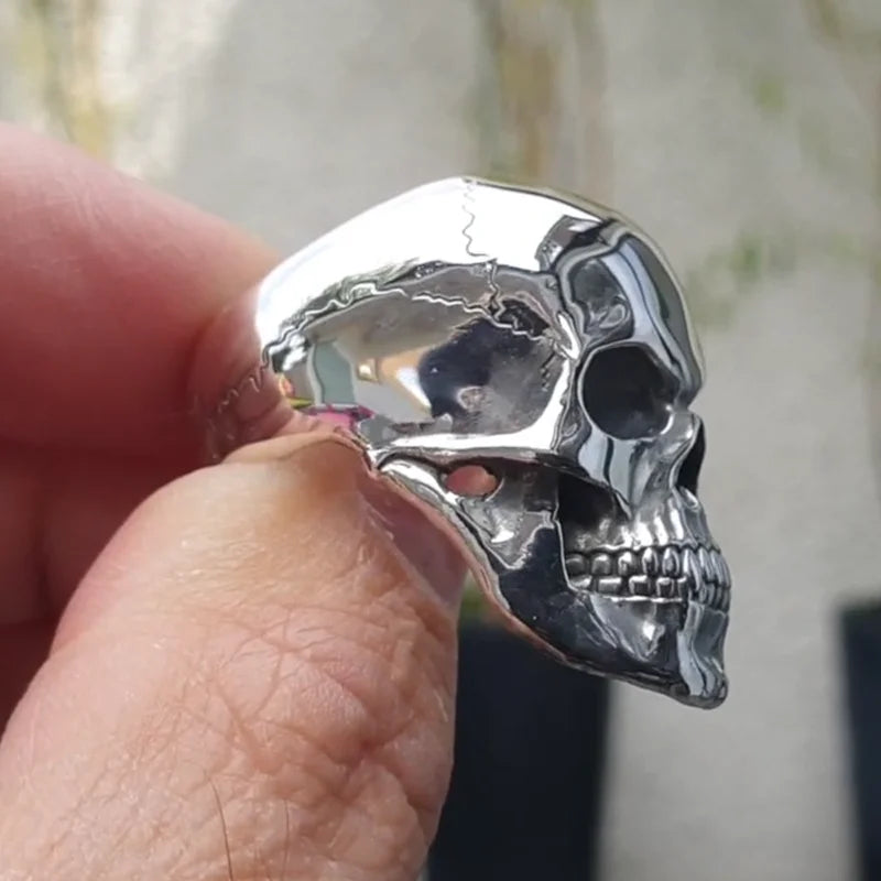 Gothic Skull Head Ring Band