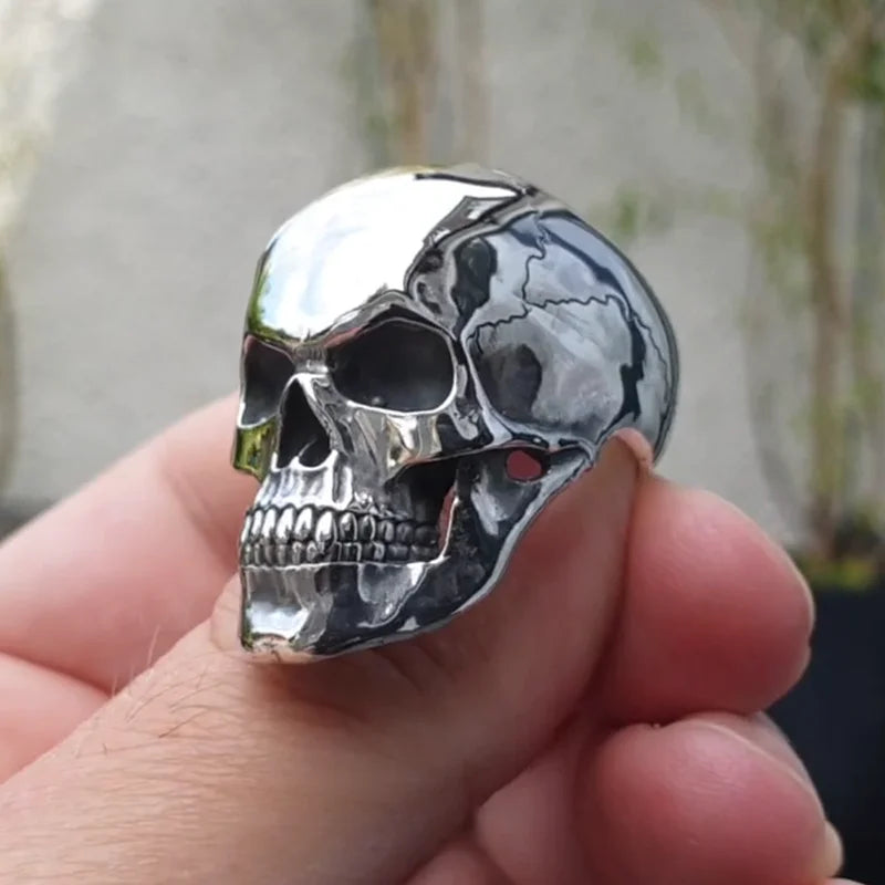 Gothic Skull Head Ring Band
